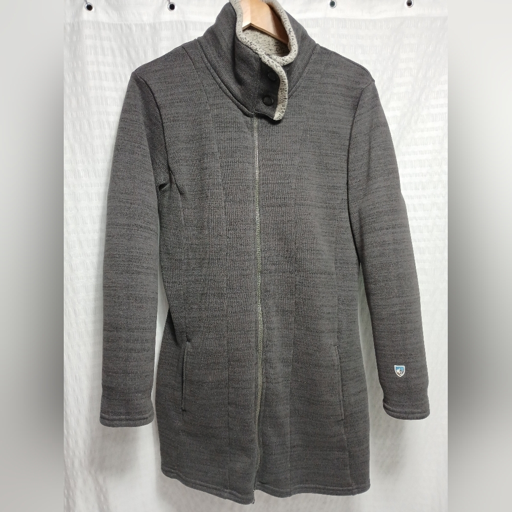 Ladies Kuhl Alaska  Fleece Lined  Full Double Zip Long Jacket. Size L